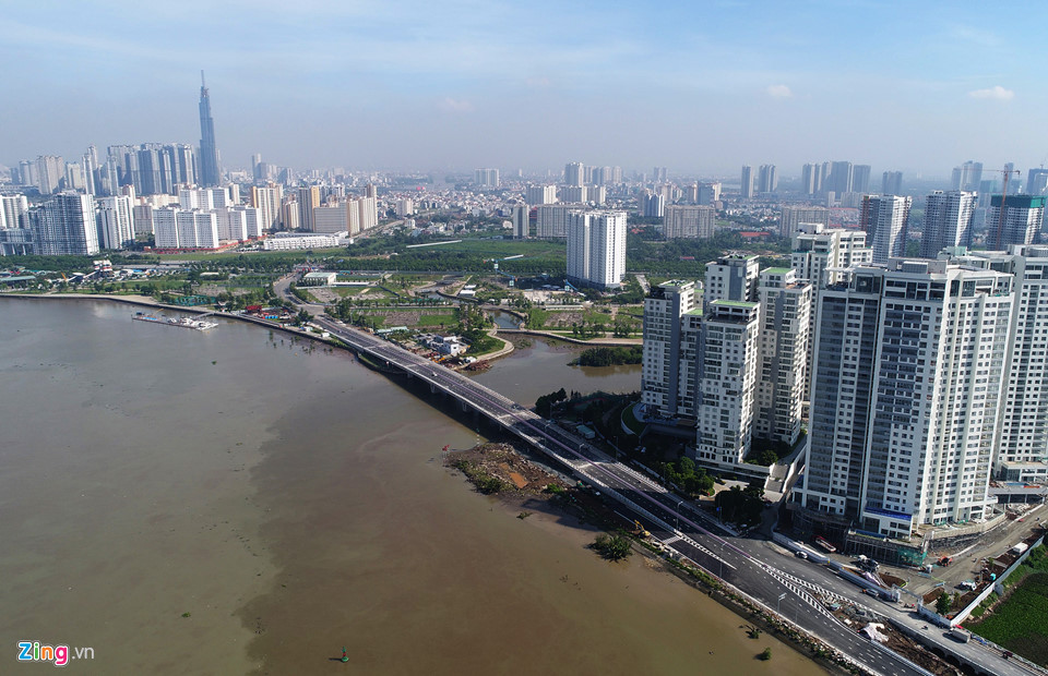 Thông xe cây cầu 500 tỷ qua đảo Kim Cương ở Sài Gòn